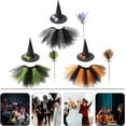 thumbnail image 6 of Vividxx Toddler Girls Witch Tutu Skirt Set With Hat And Broomstick 3 Pcs Dress Up Halloween Outfits One Size, 6 of 8
