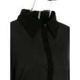 thumbnail image 4 of Txlixc, 2 uds., conjuntos de otoño para mujer, camisa de manga larga con solapa acanalada de Color sólido + traje de pantalón largo para mujer, negro/verde/blanco/azul Txlixc  Moda, 4 of 8