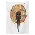 thumbnail image 3 of Ambesonne Funky Tablecloth Rectangular Table Cover, Woman with Luxuriant Hair, 60"x84", Multicolor, 3 of 4
