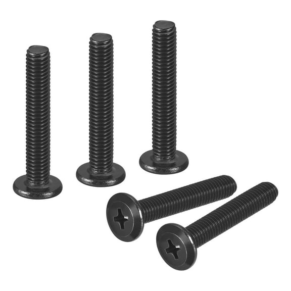 25Pack M5-0.8 x 30mm Flat Round Head Machine Screws, Phillips Drive Fastener