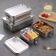 thumbnail image 2 of Fiambrera de acero inoxidable 304 de grado alimenticio, estilo cantimplora, para estudiantes, trabajadores de oficina, caja de comida con tapa, fiambrera humeante, 2 of 4