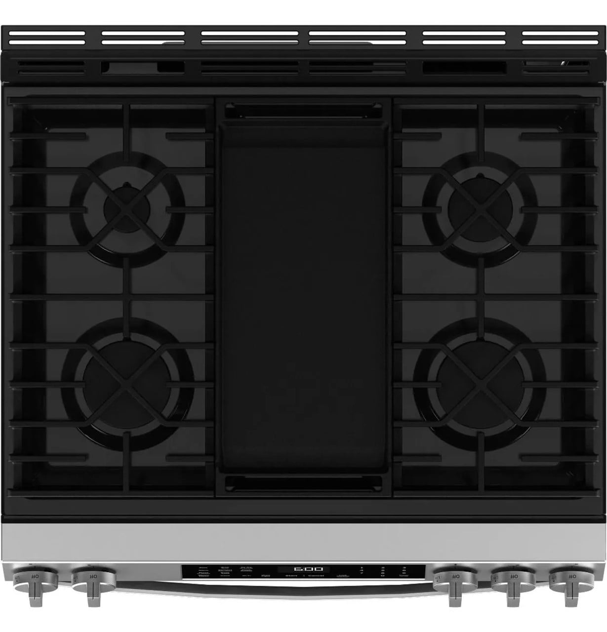 General Electric 30 in Slide-In Double Oven Gas Range in Silver