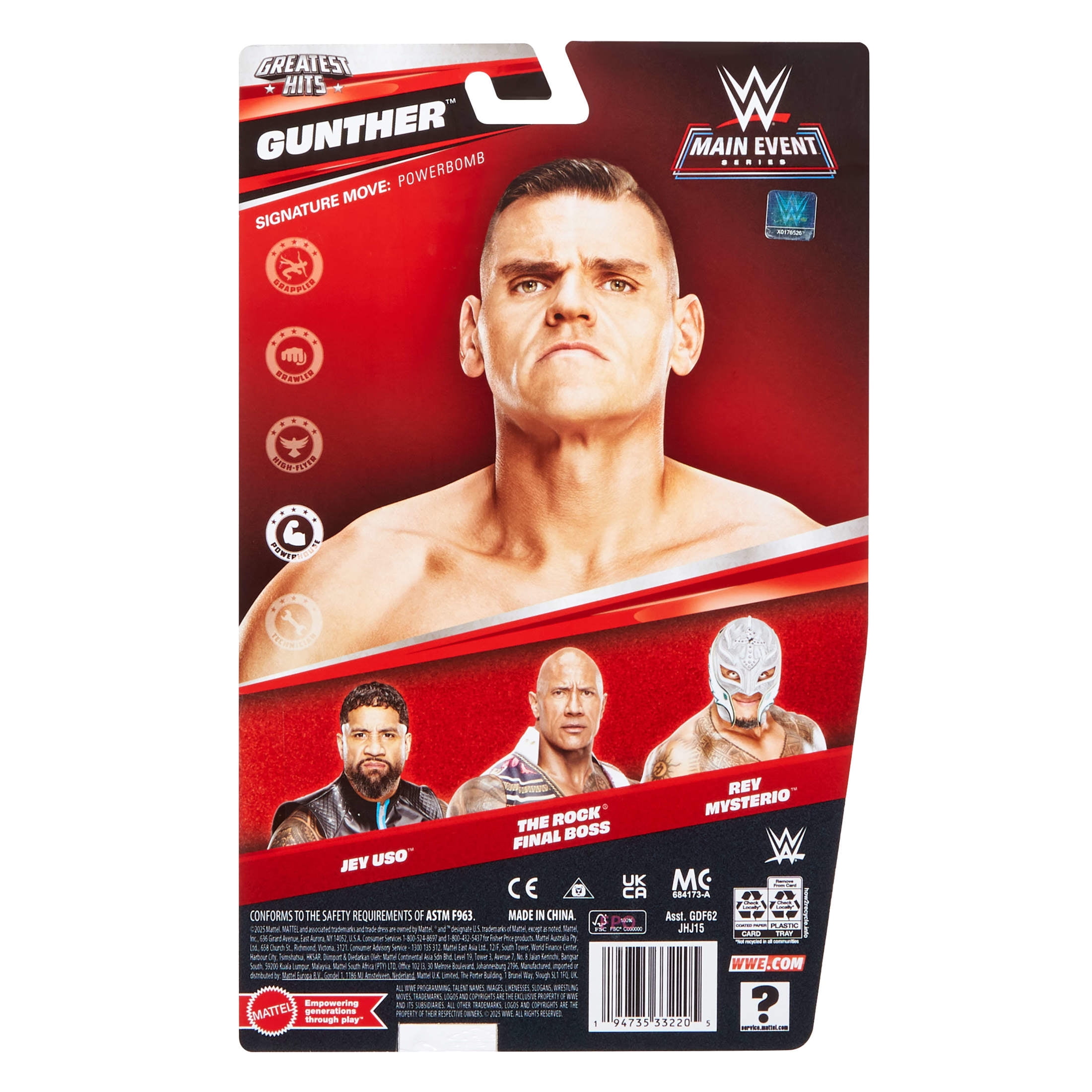 WWE Gunther Action Figures, 6-inch Collectible Superstars with Articulation (Styles May Vary)