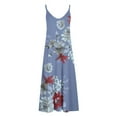 thumbnail image 4 of asddcavvf Robes pour Femmes Été Décontracté Sexy Sans Manches Col en V Longue Robe Imprimée Fleur, 4 of 4