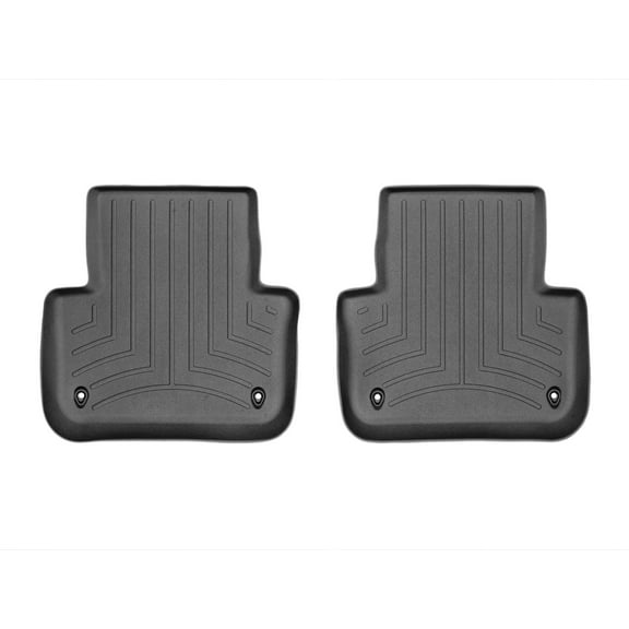 WeatherTech Custom Fit FloorLiners compatible with 2013-2015 Jaguar XF - 2nd Row (2-Piece Liner), Black