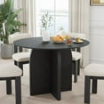 thumbnail image 3 of MAYEERTY 42" Soild Wood Dining Table Farmhouse Round Kitchen Table, Black, 3 of 9