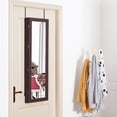 thumbnail image 4 of Lockable Mirror Jewelry Cabinet Armoire Organizer Wall Door Mounted w/LED Lights For Daily Life, 4 of 12