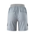 thumbnail image 5 of Dyfzdhu Shorts For Women Cargo Shorts Summer Loose Hiking Shorts With Pockets Grey L, 5 of 5