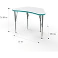 thumbnail image 4 of Tot Mate Versa Kid's Desk Adjustable Height Table, School Desk, Red, Tall 21 - 30" H, Lge Wing, 4 of 5