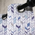 thumbnail image 3 of Ambesonne Tribal Grommet Curtain, Boho Zigzag Sketchy Line, 50" x 96", Violet Blue White, 3 of 6