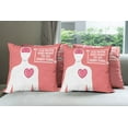 thumbnail image 6 of Ambesonne Saying Throw Pillow Cover 4 Pack, Human with Words, 18", Coral Dark Pink White, 6 of 7