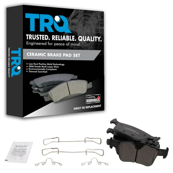 TRQ Rear Ceramic Brake Pad Set for Volvo V90 XC90 V60 BFA14294