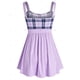 thumbnail image 2 of Tamaño más bowknot camisas a cuadros sin mangas de empalme Rosegal Camisetas sin mangas de talla grande, 2 of 4
