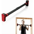 thumbnail image 3 of OUYAWEI Barre de Traction pour Entrée Réglable Sans Vis Mentonnière 440 Lb Indicateur de Niveau Antidérapant Noir Rouge Gym à Domicile, 3 of 7