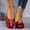 Red, variant on Slip-On Closed Toe Flat flat sandals for women