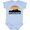 Baby Blue, variant on Minneapolis Minnesota Skyline Retro Sunset Boys or Girls Baby Bodysuit