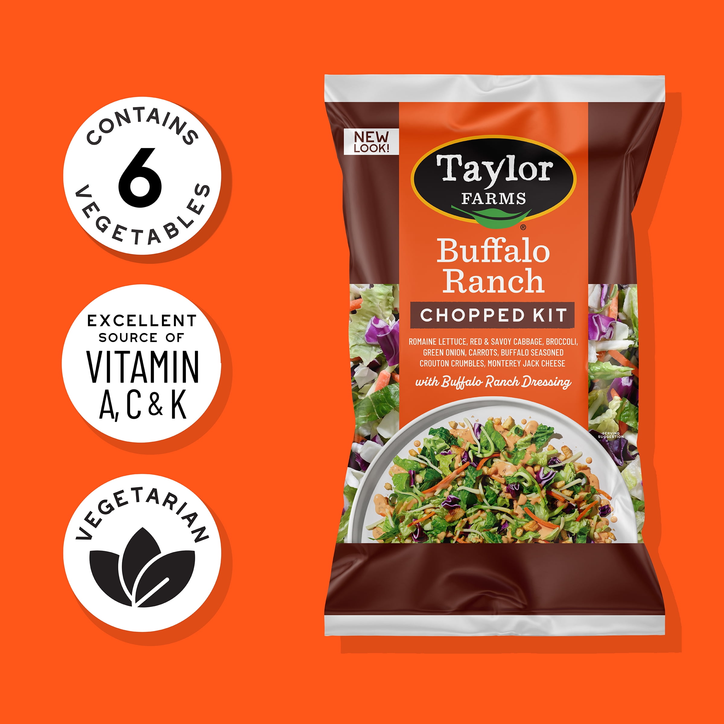 Taylor Farms Buffalo Ranch Chopped Salad Kit, 13.5 oz, Fresh