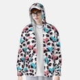 thumbnail image 4 of Goofa Heart Panda Printed Women's UPF 50+ Sun Protection Hoodie Jacket Lightweight Long Sleeve Sun Shirt for Women with Pocket Hiking Outdoor-3X-Large, 4 of 9