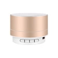 thumbnail image 2 of Zzbeans Metal Bluetooth Speaker, Mini Portable Speaker with LED Lights and Memory Card Slot, Bluetooth 5.0 Wireless Speaker for Phone Computer Audio, Luminous Party Travel Office Home Use, Gold, 2 of 4
