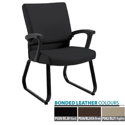 Chair Vanier Guest Bonded Leather Black