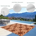 thumbnail image 3 of Orange Brown Flowers Outdoor Rug for Patio/Deck/Porch, Non-Slip Large Area Rug 5 x 8 Ft, Farmhouse Retro Abstract Floral Indoor Outdoor Rugs Washable Area Rugs, Reversible Camping Rug Carpet Runner, 3 of 8
