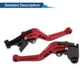thumbnail image 7 of Unique Bargains Short Brake Clutch Levers for Kawasaki ZX10R 2004-2005 6 Position Adjustable Motorcycle Handlebar Brake Lever Aluminum Alloy Red 1 Pair, 7 of 7