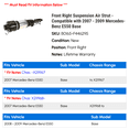 thumbnail image 2 of Front Right Suspension Air Strut - Compatible with 2007 - 2009 Mercedes-Benz E550 Base 2008, 2 of 2