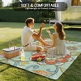 thumbnail image 4 of Teal Green Boho Floral Outdoor Rug for Patio/Deck/Porch, Non-Slip Large Area Rug 3 x 5 Ft, Vintage Farmhouse Ethnic Flowers Indoor Outdoor Rugs Washable Area Rugs, Camping Rug Carpet Runner, 4 of 8