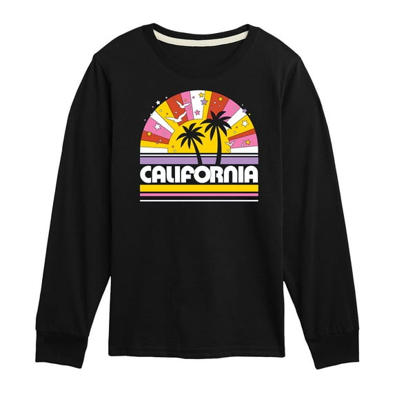 Instant Message - California Sunset - Toddler & Youth Long Sleeve Graphic T-Shirt