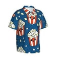 thumbnail image 2 of Cute Kids Pop Corn Men's 3d Print Casual Button Down Shirts, Novelty Hawaiian Short Sleeves Xl, 2 of 8