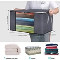 thumbnail image 2 of Organizadores para Colocar Bajo la Cama con Ventana y Asa Reforzada,Cremallera Resistente,Almacenaje Bajo la Cama de Tejido Transpirable,para Edredones,Mantas,Ropa de Cama (Gris), 2 of 4