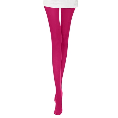 Ehtmsak Christmas Workout Leggings Women Skin Color Opaque Thermal Warm Tights for Women Plus Size Warm Leg Warmers Fall Panty Hose Hot Pink 60g