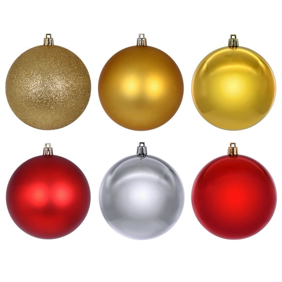 Vickerman 3" Gold, Red, and Silver Ornament Assortment, 24 per box.