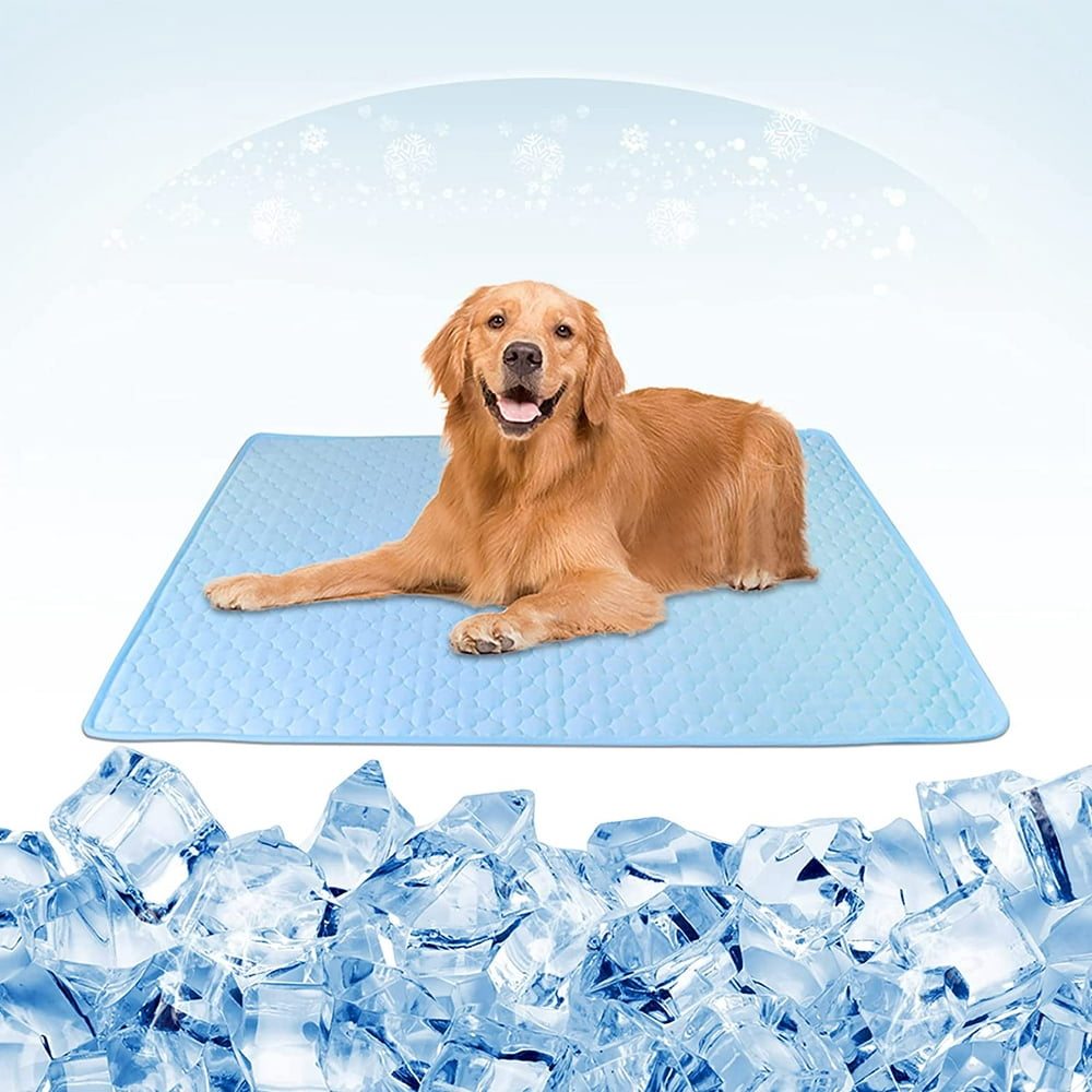 Stibadium Pet Cooling Mats for Dogs, Breathable Ice Silk Pet Crate Pad, Portable Summer Cooling