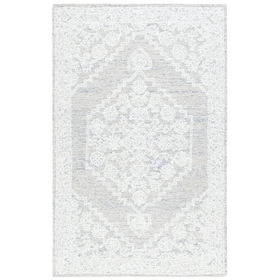 SAFAVIEH Ebony Adria Floral Area Rug, Ivory/Taupe, 5' x 8'