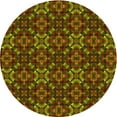 thumbnail image 1 of Ahgly Company Machine Washable Indoor Round Transitional Dark Yellow Green Area Rugs, 5' Round, 1 of 7