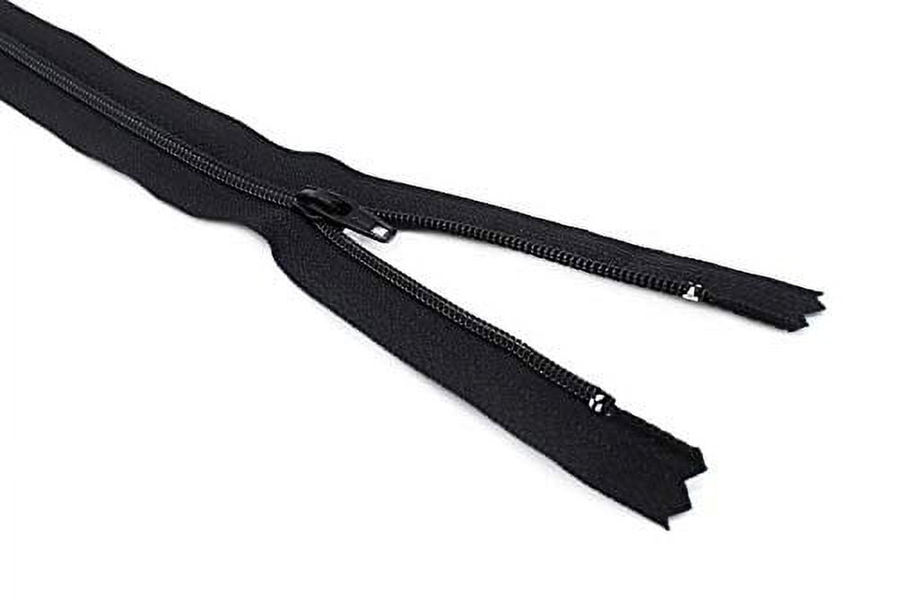 100 YKK Black #3 Coil Zippers for Bags, Sewing, Craft Projects - Made in The USA (18" Inches)
