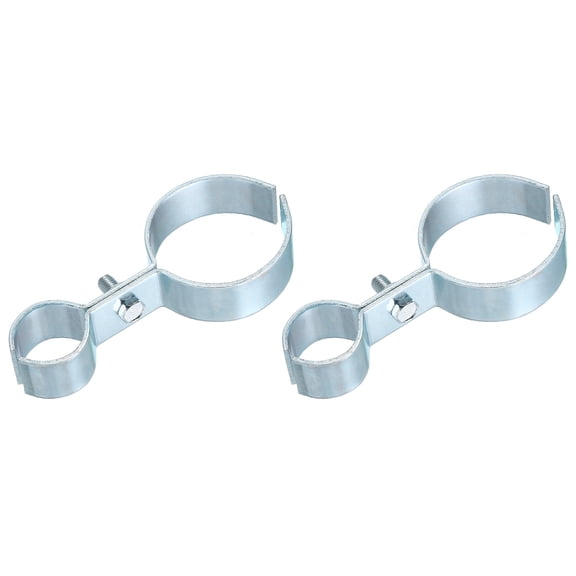 Uxcell 2pcs Chain Link Fence Panel Clamps 1-1/4" to 2-3/8" Galvanized Steel Dog Kennel Clamps Fence Connector Temporary Dog Cage Hardware Parts with Bolts and Nuts for Round Pipe Panel