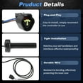 thumbnail image 6 of 7/8" 22mm Throttle Handle Kit Twist Throttle Grips Cable Replacement for Sur-Ron Light Bee X/S L1E for Segway X160 X260 for E-Ride Pro S SS 1.0 2.0 Black Carbon Fiber, 6 of 7