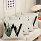 thumbnail image 4 of Fundas de almohada decorativas con alfabeto de 18 x 18 pulgadas, fundas de almohada con letra A rosa, fundas de almohada con diseño floral, fundas de cojín cuadradas de terciopelo blanco suave,, 4 of 8