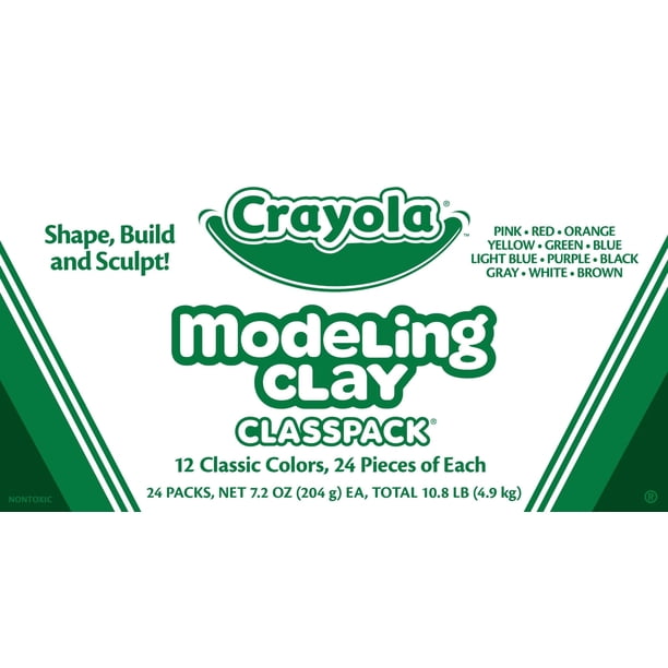 Arcilla de modelar Crayola Classpack, 24 paquetes, 12 colores, para niños