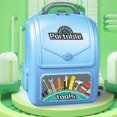 thumbnail image 7 of Mini Play House Toy Set Backpack Kitchen Beauty Salon Role Play Pretend Cooking Makeup Tool Kids Travel Carry On Dollhouse Pretend Play Mini Play House Toy, 7 of 7