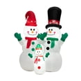 thumbnail image 2 of Familia de Muñecos de Nieve Inflable Costway Decoración de Navidad con LED y Soplador 175 cm, 2 of 10