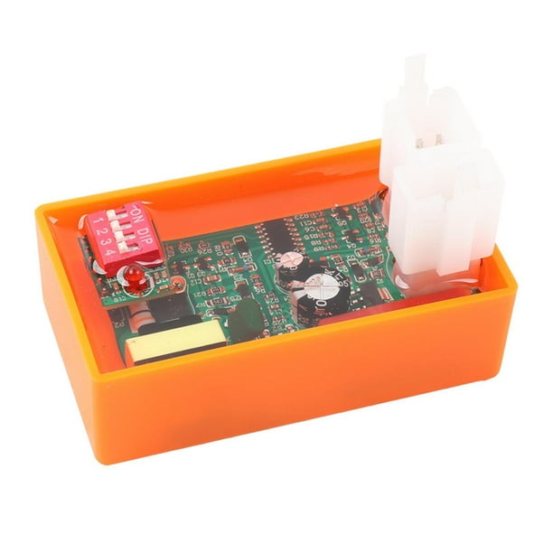 Caja de encendido CDI de 6 pines para motocicleta, portátil, fácil de instalar para karts y motos de cross. Naranja DC