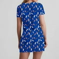 thumbnail image 6 of Summer Sun Dresses for Womens 2026 Plus Size Fashion Print Short-sleeved V-neck Casual Dress, 6 of 7