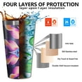 thumbnail image 3 of 16oz Tumblers Colorful Tie Dye Mandala Pattern Stainless Steel Vacuum Insulated Double Wall Travel Tumbler Cups Mug with Lid and Straw,Cleaning Brush for Coffee,Tea, 3 of 4