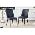 thumbnail image 5 of Dining Chairs Black dining chairs and living room chairs. PU material and metal legs, suitable for kitchen, living room, and dining room,2 piece set (black+PU)C-007,Wooden Dining Chairs, 5 of 21