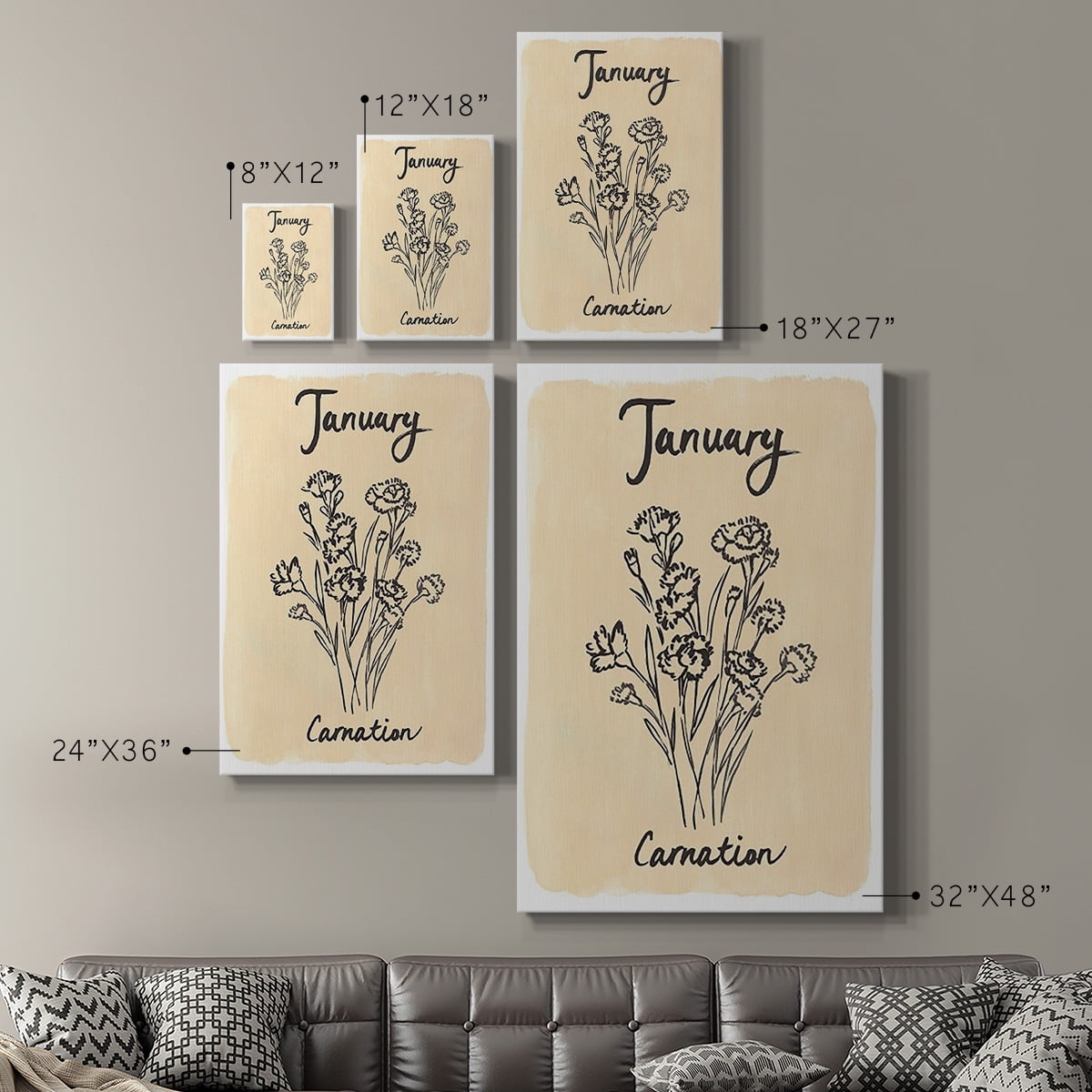 Birth Month I Premium Gallery Wrapped Canvas - Ready to Hang