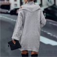 thumbnail image 4 of Gray Womens Sweaters Womens Elegant Dress Stand Collar Long Sleeve Sweater Dress Trendy Clothes Fall Outfits for Women 2025, 4 of 6