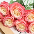 thumbnail image 4 of Flower 5pcs Artificial Flower Rose Bright Color Long Lasting Attractive Decorative Fake Silk Flower Decoration, 4 of 5
